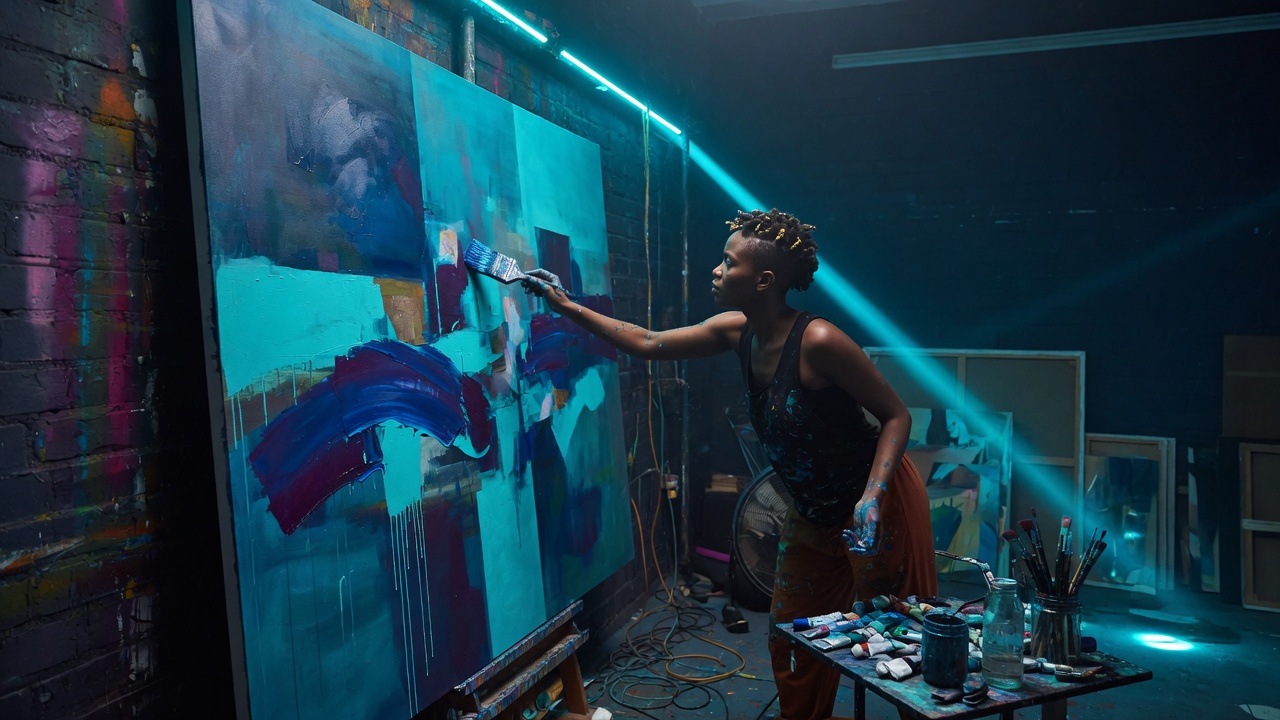 Cyan Canvas No. 3